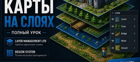 Как создавать красивые карты в RPG Maker MZ с помощью слоёв